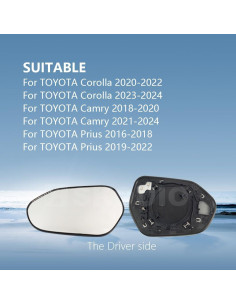 Cristal Espejo Lateral Izquierdo Calefaccionado Toyota SKOUIO 2