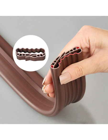 Detenedor de Corrientes de Aire Hslyee para Puertas 3.5-5.5cm Gris