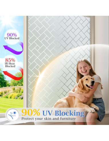 Película de Ventana Esmerilada Coavas 44.5x200 cm - Privacidad UV