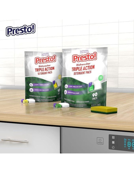 Pacs para Lavavajillas Amazon Presto! Triple Acción 70 Unidades