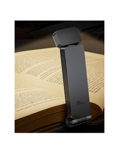 Luz de Lectura LED 86lux Recargable Clip-On Gris 3 Temperaturas