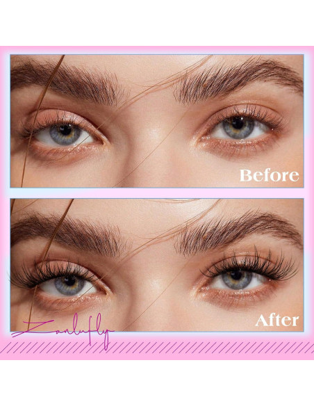 Pestañas Autoadhesivas Zanlufly Naturales 10-16MM Reutilizables Pestañas Autoadhesivas Zanlufly Naturales 10-16MM Reutilizables