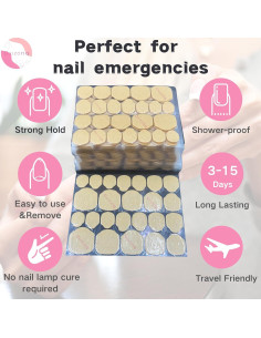 Etiquetas Adhesivas para Uñas Oxizona - 240 Piezas Impermeables 2