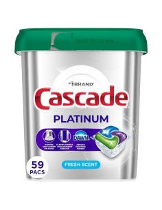 Cápsulas de Lavavajillas Cascade Platinum 59 Unidades