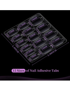 Pestañas Adhesivas para Uñas Postizas Teenitor - 600 Piezas 2