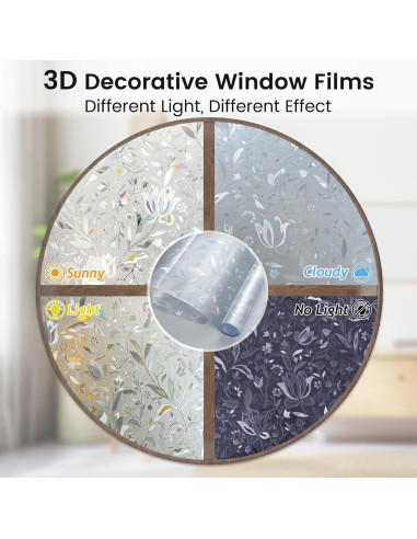 Película de Privacidad para Ventanas Rabbitgoo 44.5x200cm