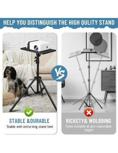 Soporte de Proyector Plegable KEJOG Altura Ajustable 55.88 a 158.12 cm