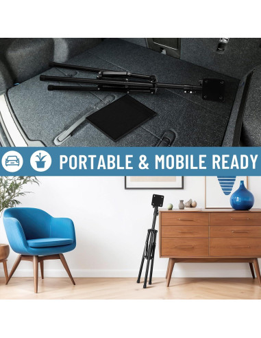 Soporte de Proyector Plegable KEJOG Altura Ajustable 55.88 a 158.12 cm