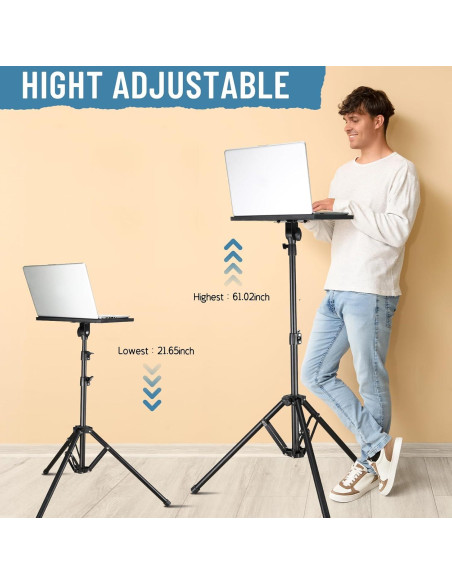 Soporte de Proyector Plegable KEJOG Altura Ajustable 55.88 a 158.12 cm