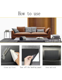 Cinta de Reparación de Cuero Negra PXBBZDQ 40.64x299.72 cm 2