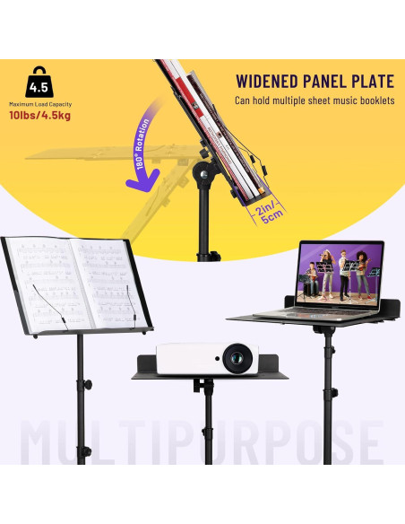 Soporte de Partituras Plegable CAHAYA CY0317 Altura Ajustable