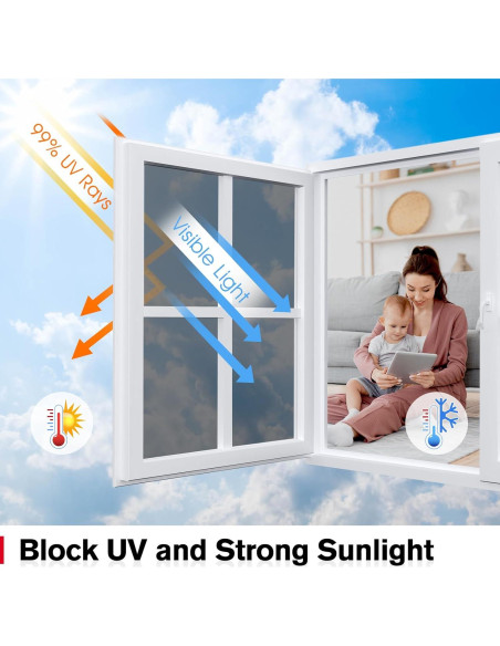 Película de Privacidad Haton 44.5x200cm, Control UV y Calor