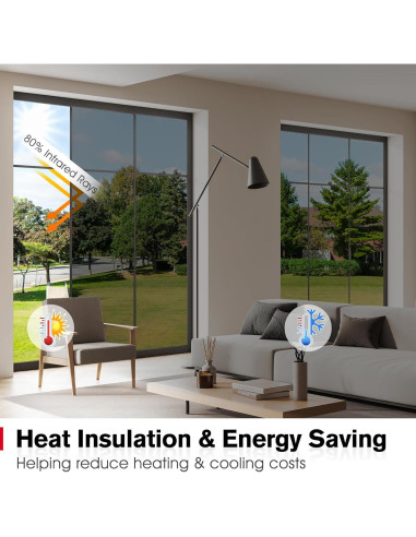 Película de Privacidad Haton 44.5x200cm, Control UV y Calor