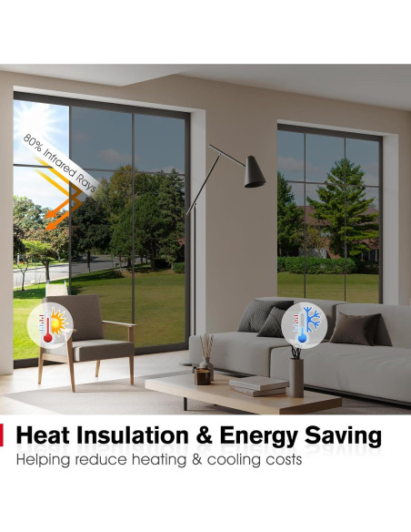 Película de Privacidad Haton 44.5x200cm, Control UV y Calor