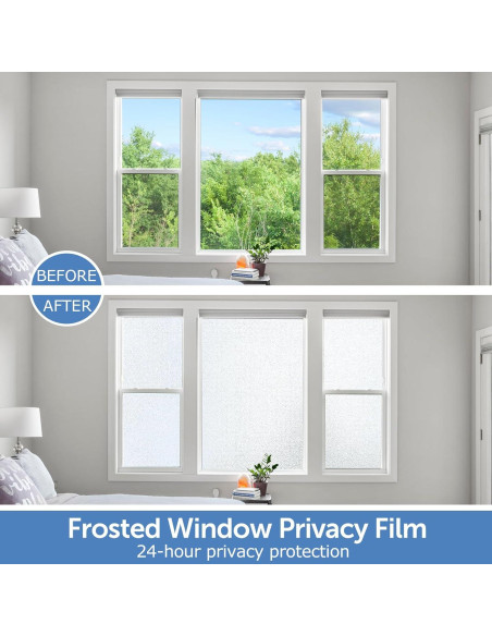 Película de Privacidad Esmerilada HIDBEA 44x200 cm Sin Adhesivo