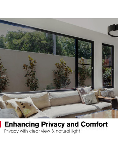 Película de Privacidad Haton 44.5x200cm, Control UV y Calor