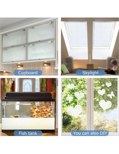 Película de Privacidad Esmerilada HIDBEA 44x200 cm Sin Adhesivo