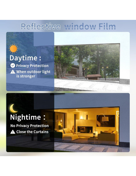 Película de Privacidad para Ventanas JAYONG 44.5x199.8cm
