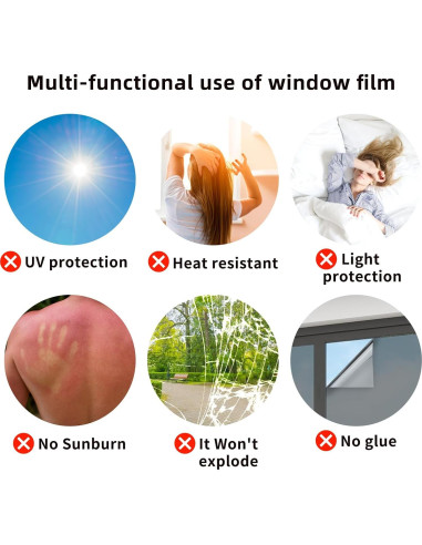 Película de Privacidad para Ventanas JAYONG 44.5x199.8cm