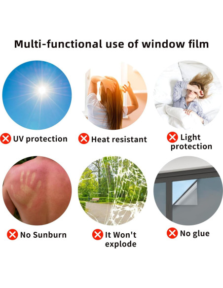 Película de Privacidad para Ventanas JAYONG 44.5x199.8cm