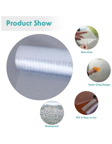 Película de Privacidad Arcoíris Divertida 30x200 cm Sin Adhesivo