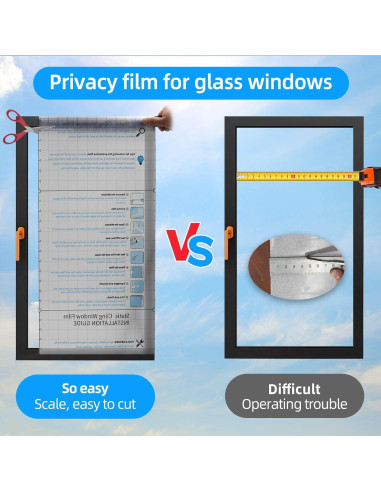 Película de Privacidad Estática COUNTEWOL 44.5x199.8cm PVC