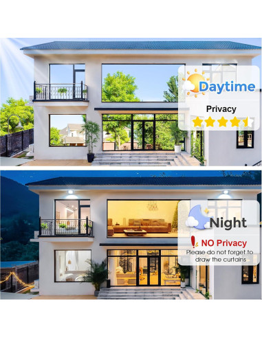 Película de Ventana Privada Coavas 44.5x199.8cm Reflectante