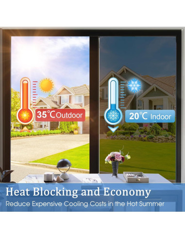 Película de Ventana Privada Coavas 44.5x199.8cm Reflectante