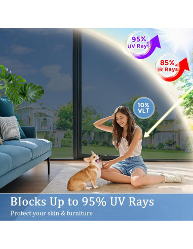 Película de Ventana Privada Coavas 44.5x199.8cm Reflectante