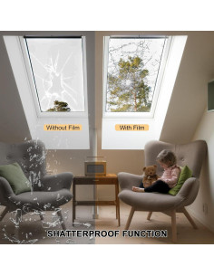 Película de Seguridad para Ventanas Shackcom 43.9cm x 3m Transparente 2