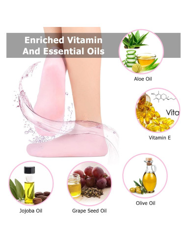 Calcetines Hidratantes de Gel KVMDAZ para Mujeres - 1 Par