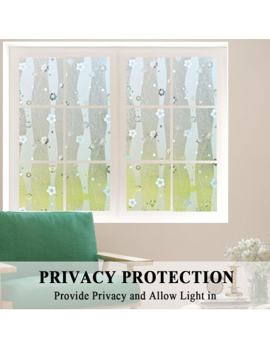 Película de Privacidad Estática Mikomer 44.5x200 cm Flores