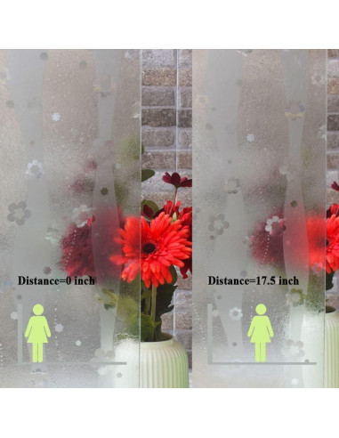 Película de Privacidad Estática Mikomer 44.5x200 cm Flores