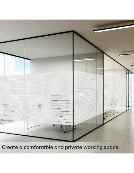 Película de Privacidad para Ventanas DULEIXUFHEE 45x200 cm Rayada