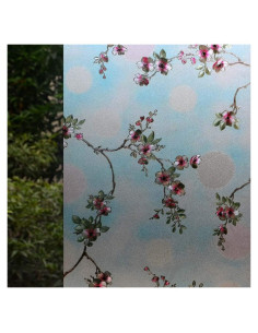 Película de Ventana VSUDO 45x200 cm Flor de Durazno Anti UV