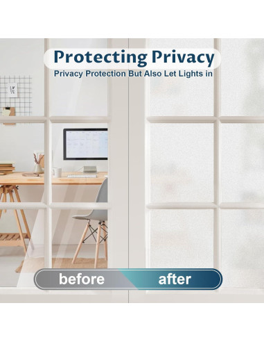 Película de Privacidad Amrules Esmerilada 44.5x199.4cm Reutilizable