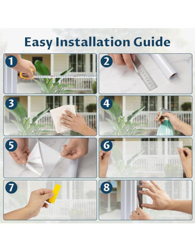 Película de Privacidad Amrules Esmerilada 44.5x199.4cm Reutilizable