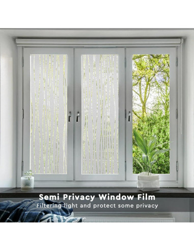 Película de Privacidad NINETREX 44.5x200cm Anti-UV Rayas