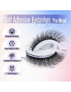 Pestañas Autoadhesivas Naturales Zenotti Ojos de Gato 5 Pares 2