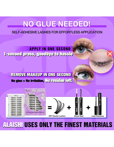 Pestañas Autoadhesivas AILAISHI 10-14mm 60pcs D Curl Fluffy