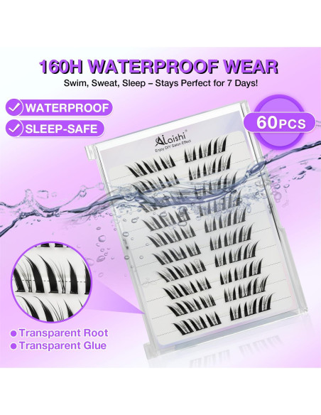 Pestañas Autoadhesivas AILAISHI 10-14mm 60pcs D Curl Fluffy