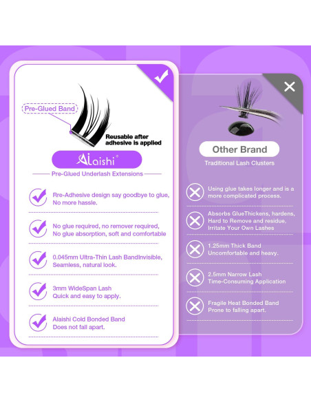 Pestañas Autoadhesivas AILAISHI 10-14mm 60pcs D Curl Fluffy