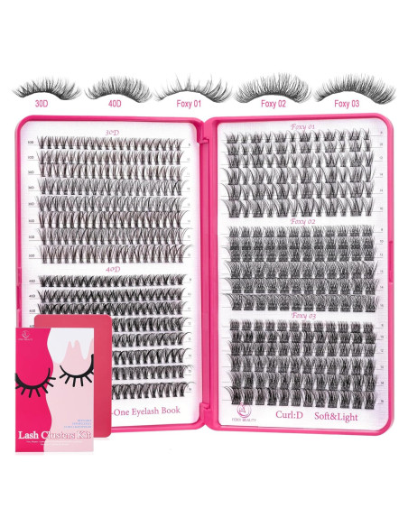 Grupos de Pestañas Wispy CCODDY 30D 40D 8-16MM Natural