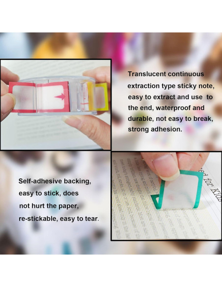 Notas Adhesivas Transparentes OKETHERMO 150 Pestañas Flecha