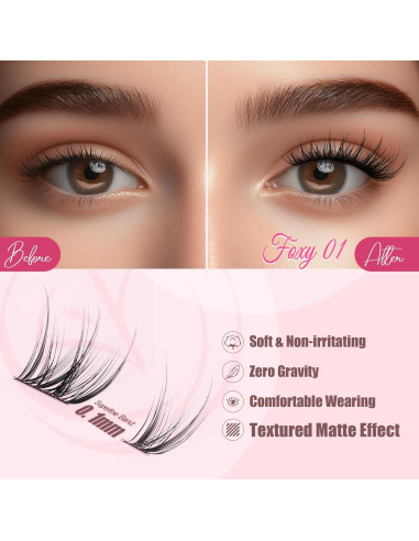 Grupos de Pestañas Wispy CCODDY 30D 40D 8-16MM Natural