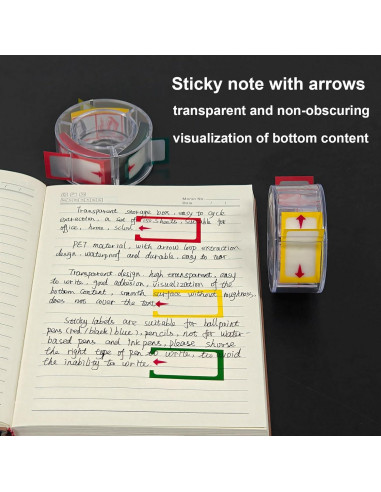 Notas Adhesivas Transparentes OKETHERMO 150 Pestañas Flecha