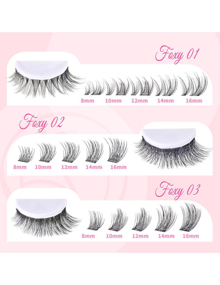 Grupos de Pestañas Wispy CCODDY 30D 40D 8-16MM Natural