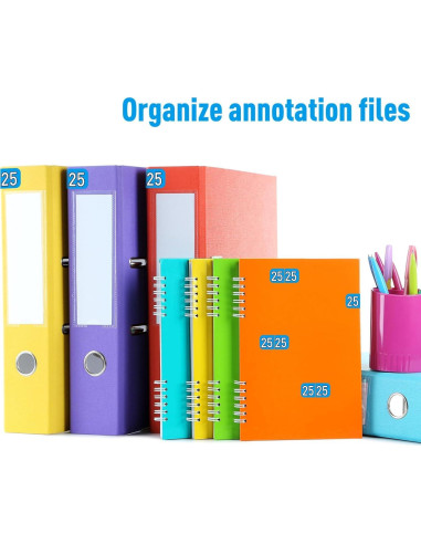 500 Etiquetas Autoadhesivas 2025 EggSun - Azul Rectangulares