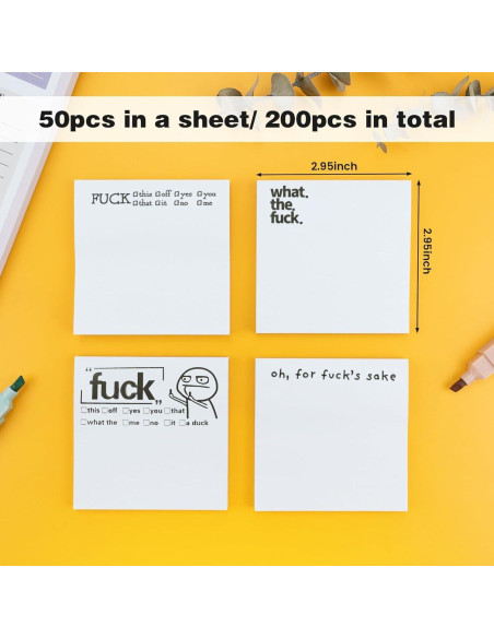 Notas Adhesivas Divertidas GETRIC 200 Piezas 15.8x10.5 cm