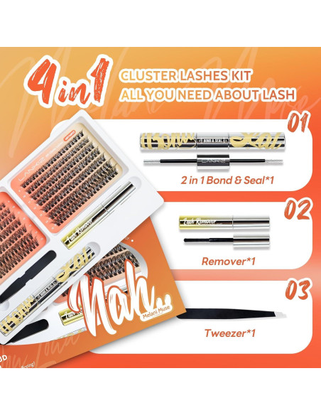 Kit de Extensión de Pestañas LANKIZ MuseV+ C, 280 pcs, 40D+50D